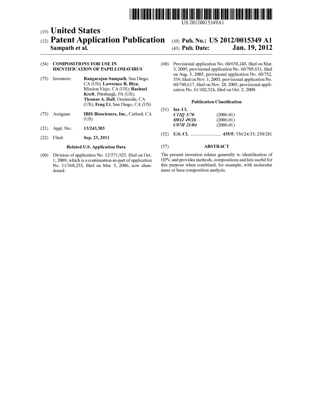 COMPOSITIONS FOR USE IN IDENTIFICATION OF PAPILLOMAVIRUS - diagram, schematic, and image 01