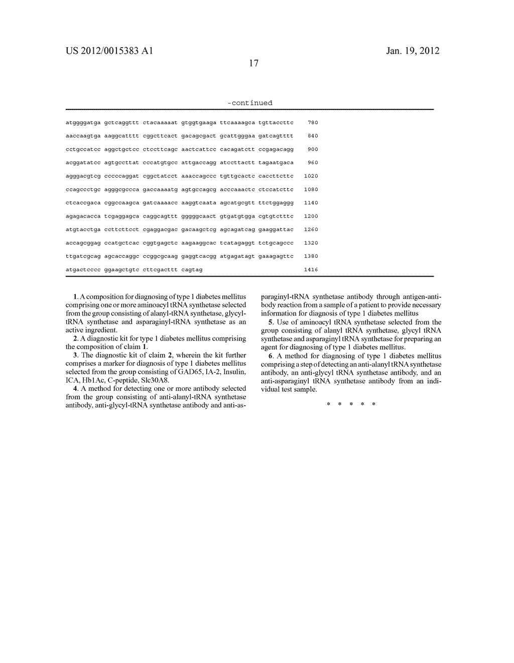 NOVEL DIAGNOSTIC MARKER FOR TYPE 1 DIABETES MELLITUS - diagram, schematic, and image 20