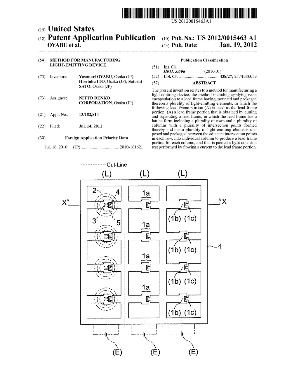 METHOD FOR MANUFACTURING LIGHT-EMITTING DEVICE - diagram, schematic, and image 01