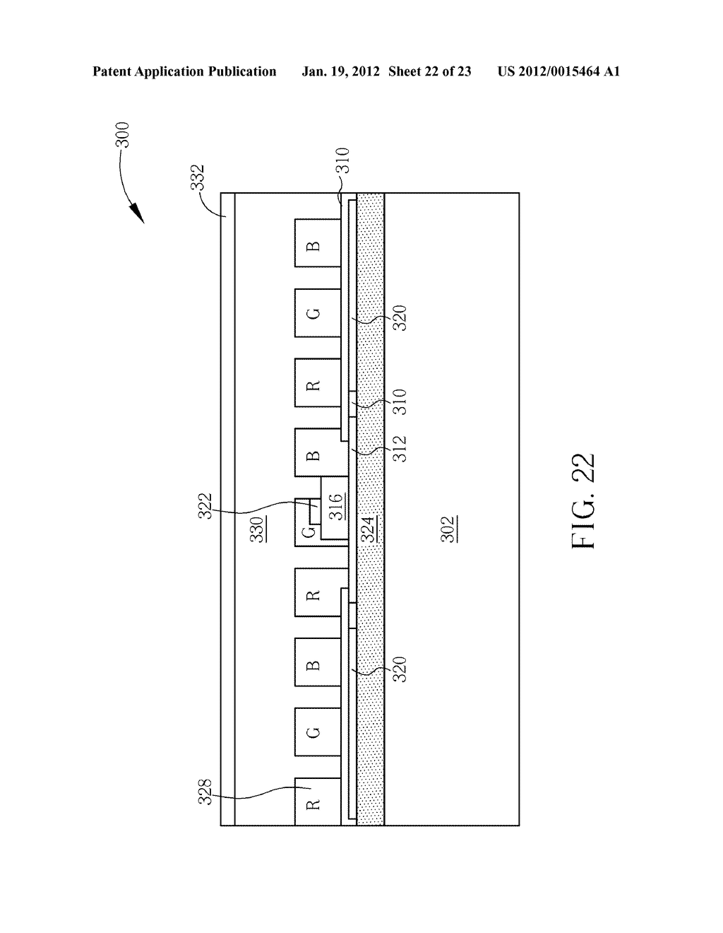 METHOD OF FORMING A COLOR FILTER TOUCH SENSING SUBSTRATE - diagram, schematic, and image 23