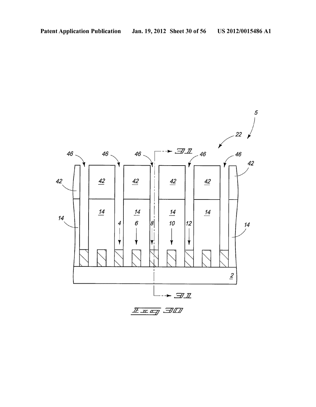 Semiconductor Constructions And Methods Of Forming Patterns - diagram, schematic, and image 31