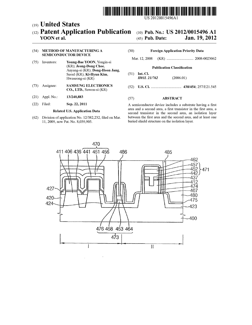 METHOD OF MANUFACTURING A SEMICONDUCTOR DEVICE - diagram, schematic, and image 01