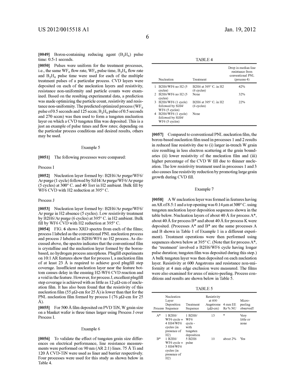 METHOD FOR DEPOSITING THIN TUNGSTEN FILM WITH LOW RESISTIVITY AND ROBUST     MICRO-ADHESION CHARACTERISTICS - diagram, schematic, and image 15