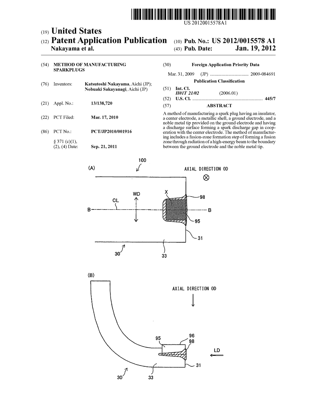 METHOD OF MANUFACTURING SPARKPLUGS - diagram, schematic, and image 01