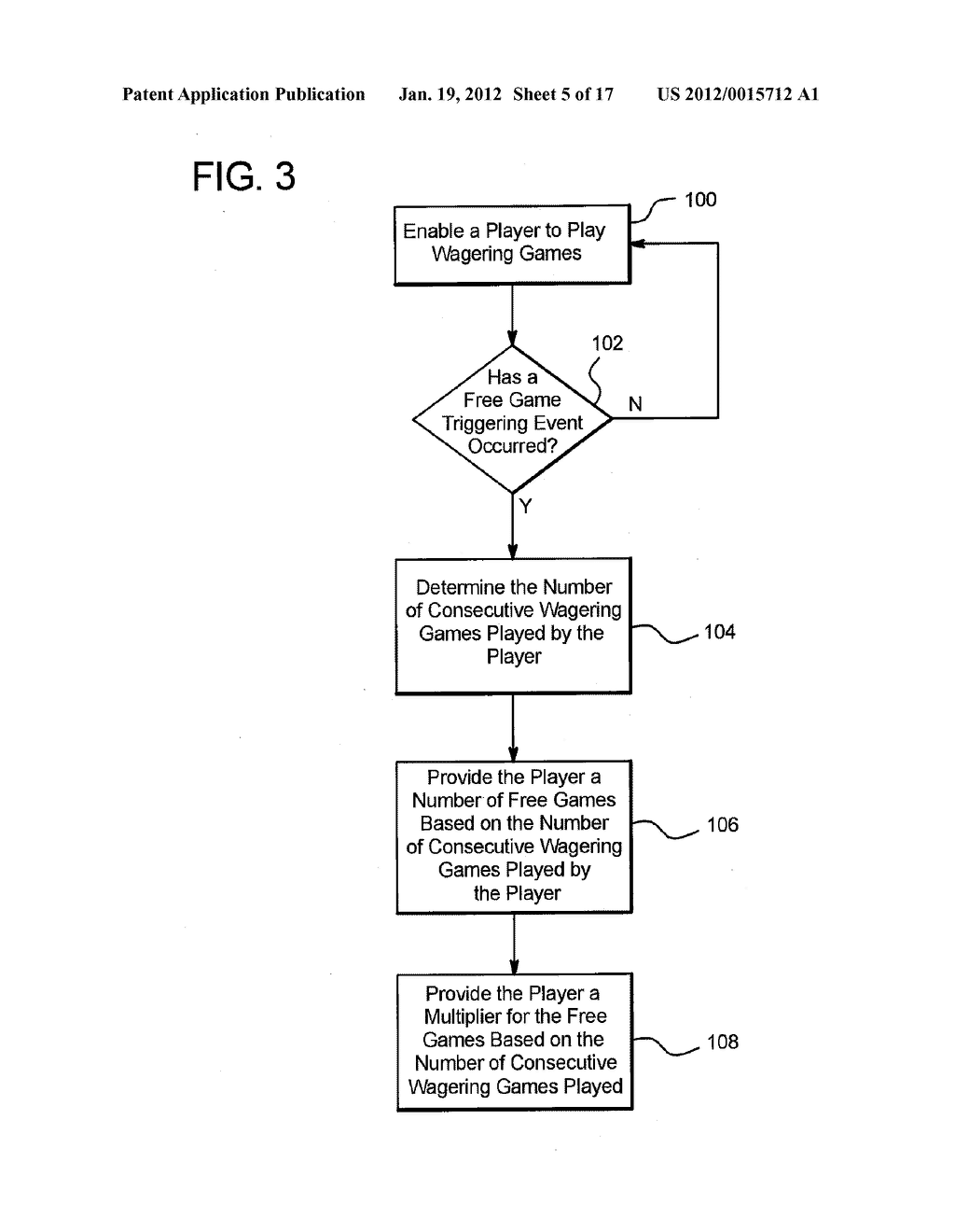 GAMING SYSTEM AND METHOD HAVING PROGRESSIVE FREE GAMES - diagram, schematic, and image 06