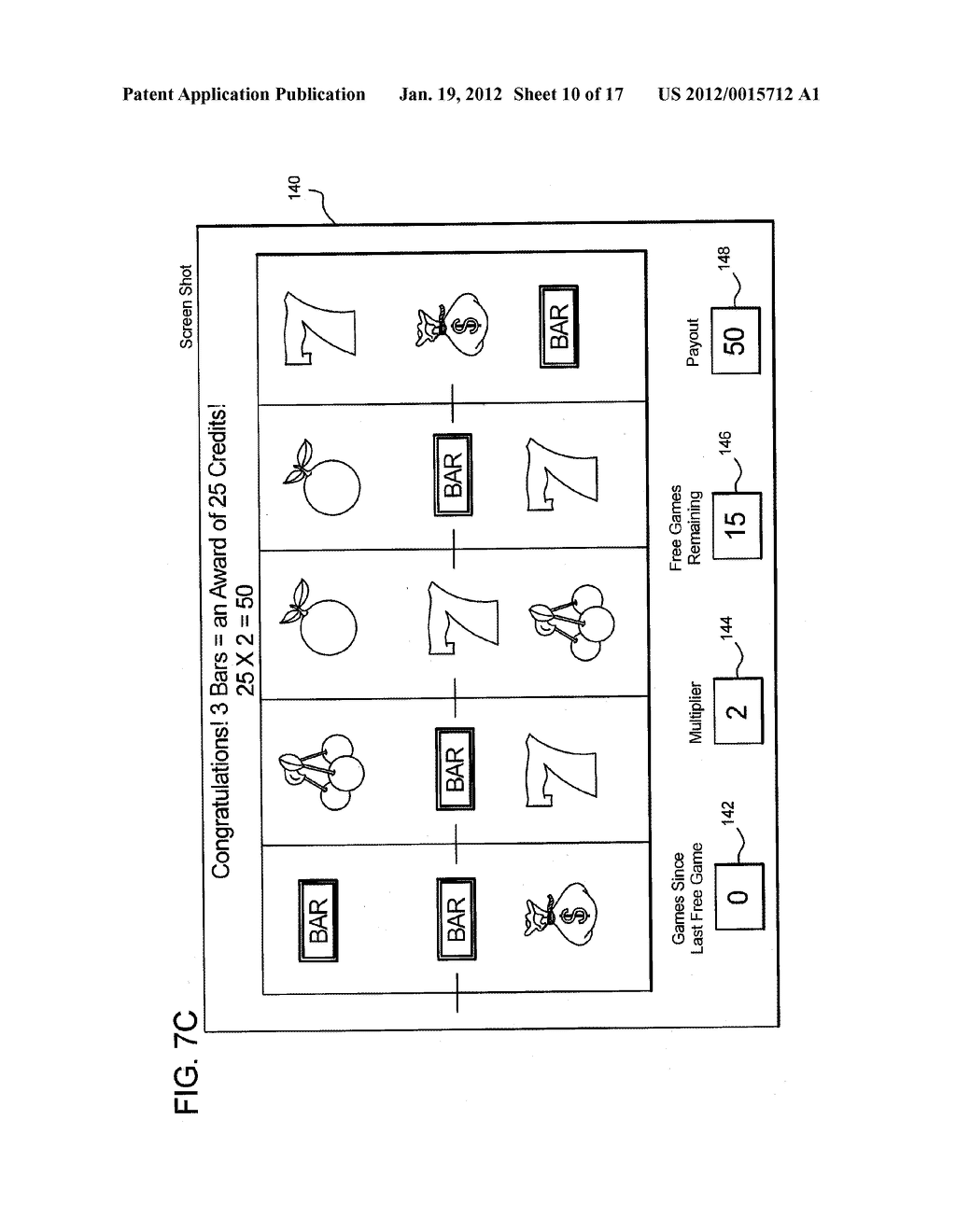 GAMING SYSTEM AND METHOD HAVING PROGRESSIVE FREE GAMES - diagram, schematic, and image 11