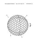 GOLF BALL HAVING MULTIPLE IDENTICAL STAGGERED PARTING LINES diagram and image