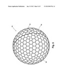 GOLF BALL HAVING MULTIPLE IDENTICAL STAGGERED PARTING LINES diagram and image