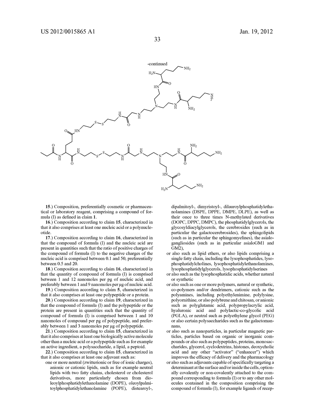 NOVEL CLASS OF CATIONIC LIPIDS FOR TRANSPORTING ACTIVE AGENTS INTO CELLS - diagram, schematic, and image 45