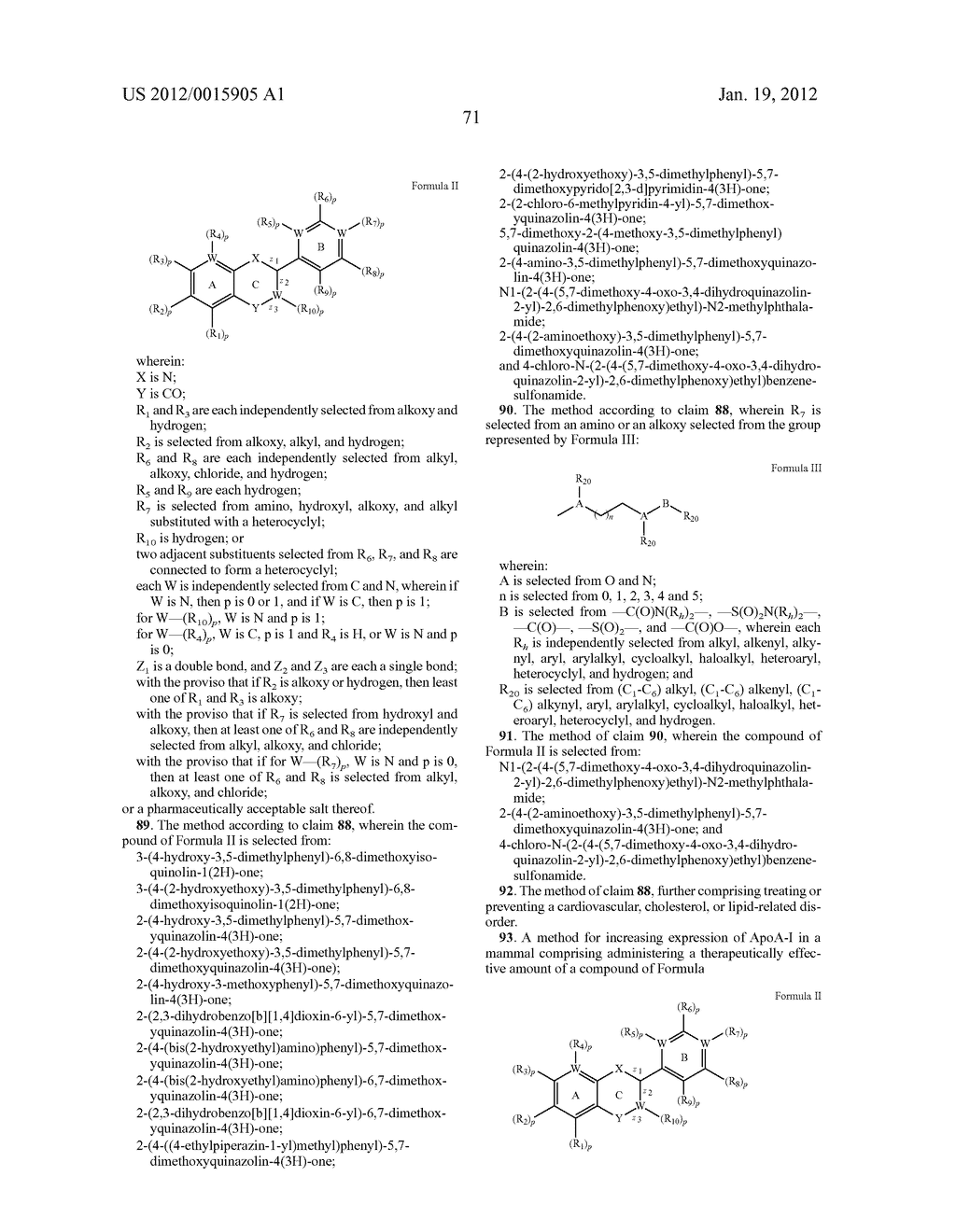 COMPOUNDS FOR THE PREVENTION AND TREATMENT OF CARDIOVASCULAR DISEASES - diagram, schematic, and image 79