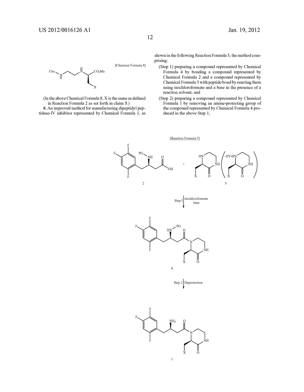 METHOD FOR MANUFACTURING DIPEPTIDYL PEPTIDASE-IV INHIBITOR AND     INTERMEDIATE - diagram, schematic, and image 13