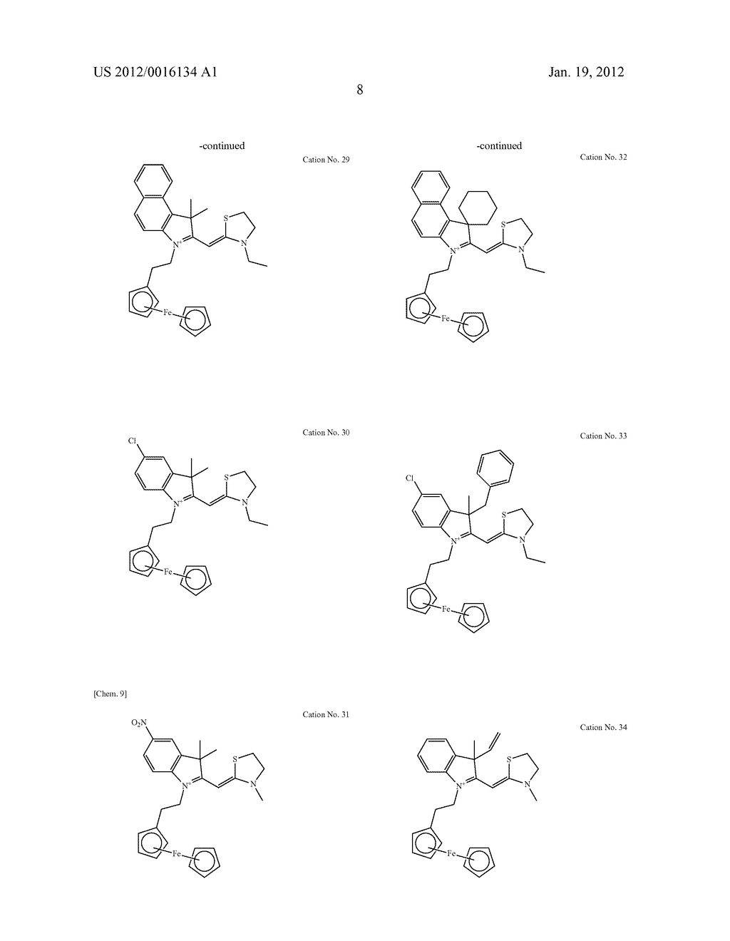 ORGANIC SALT COMPOUND, AND OPTICAL RECORDING MATERIAL AND OPTICAL     RECORDING MEDIUM USING THE ORGANIC SALT COMPOUND - diagram, schematic, and image 09