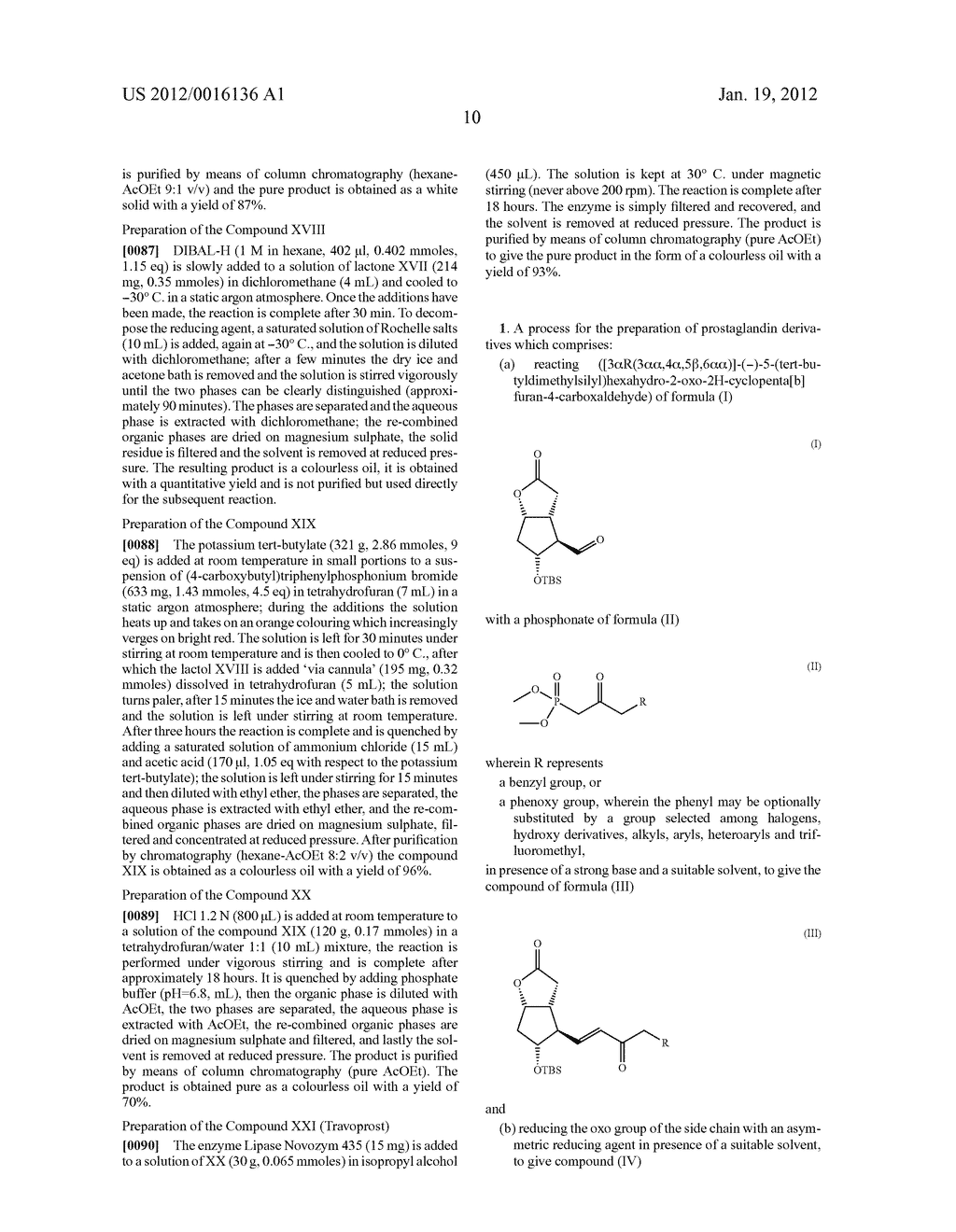 PROCESS FOR THE PREPARATION OF PROSTAGLANDIN DERIVATIVES - diagram, schematic, and image 11