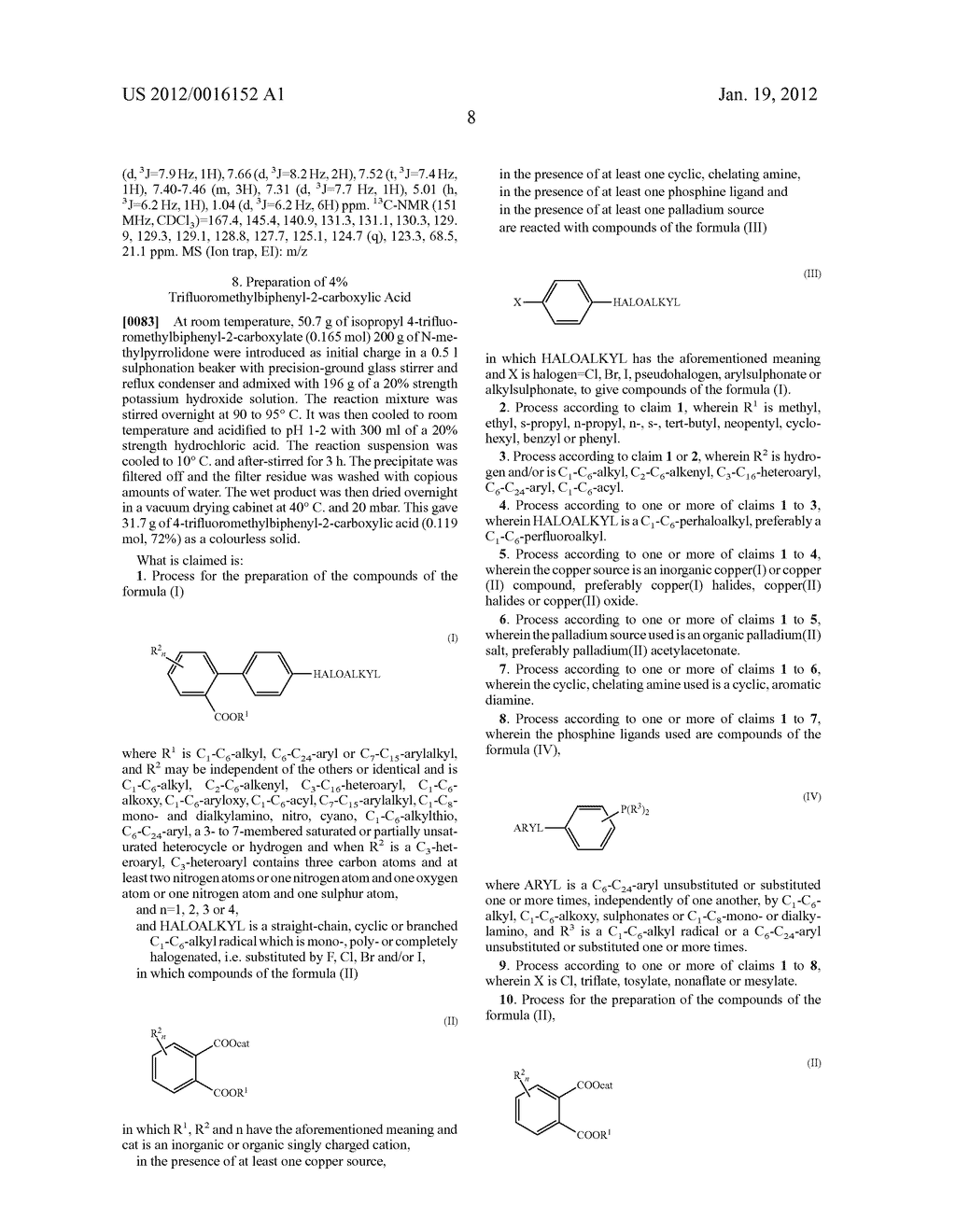 Process for the preparation of 4`-haloalkylbiphenyl-2-carboxylic acids - diagram, schematic, and image 09