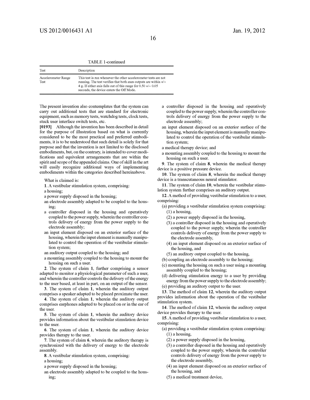 VESTIBULAR STIMULATION SYSTEM - diagram, schematic, and image 38