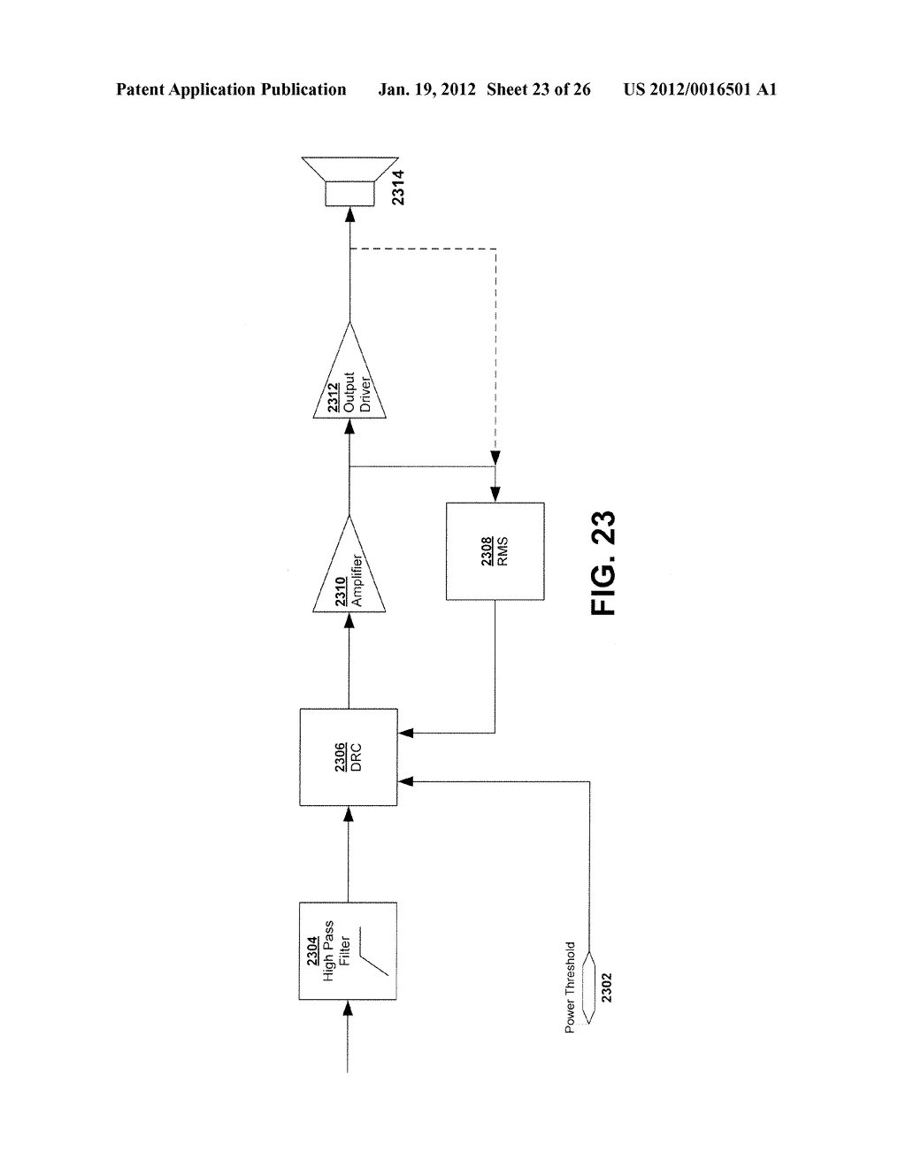 WAVEFORM SHAPING SYSTEM TO PREVENT ELECTRICAL AND MECHANICAL SATURATION IN     LOUD SPEAKERS - diagram, schematic, and image 24