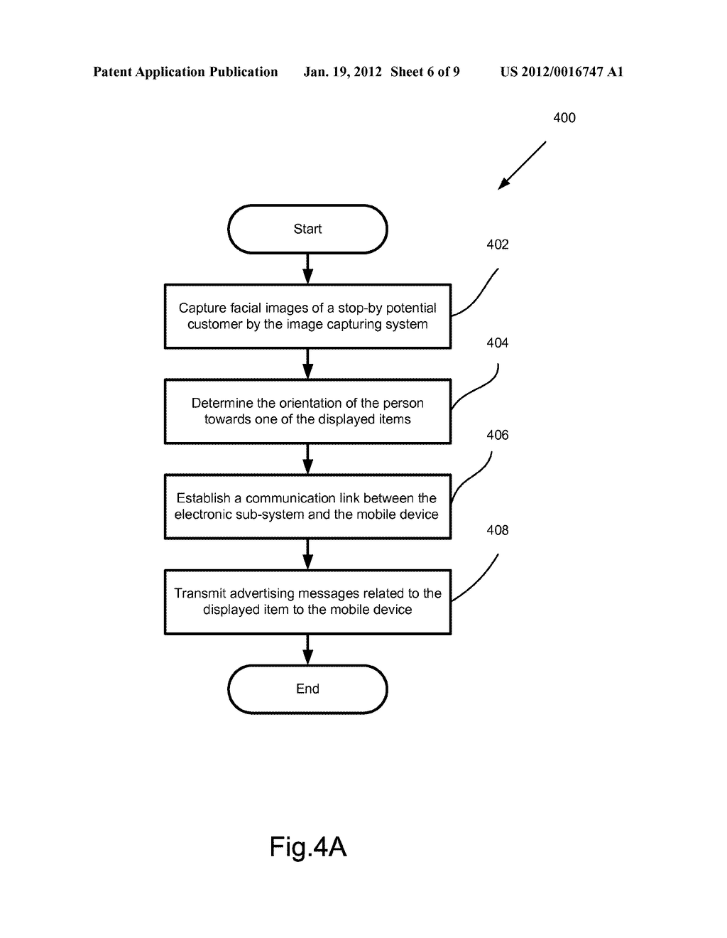 System and Method of Delivering Advertising Messages from a Shop Window to     a Stop-by Potential Customer - diagram, schematic, and image 07