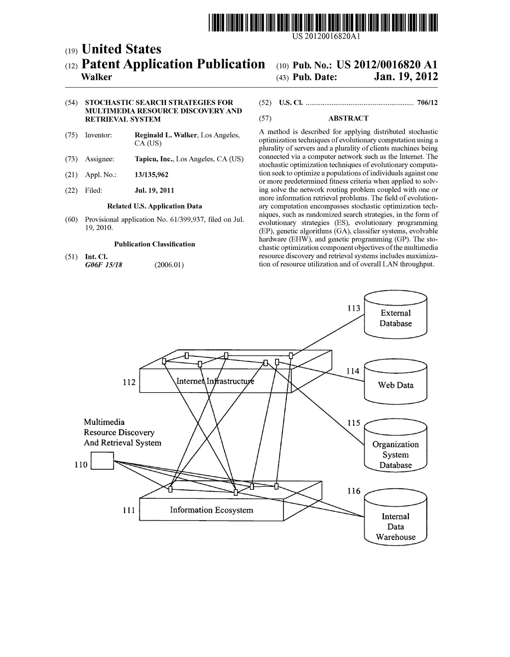Stochastic search strategies for multimedia resource discovery and     retrieval system - diagram, schematic, and image 01