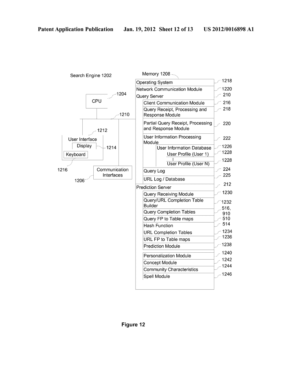 Method and System for URL Autocompletion using Ranked Results - diagram, schematic, and image 13