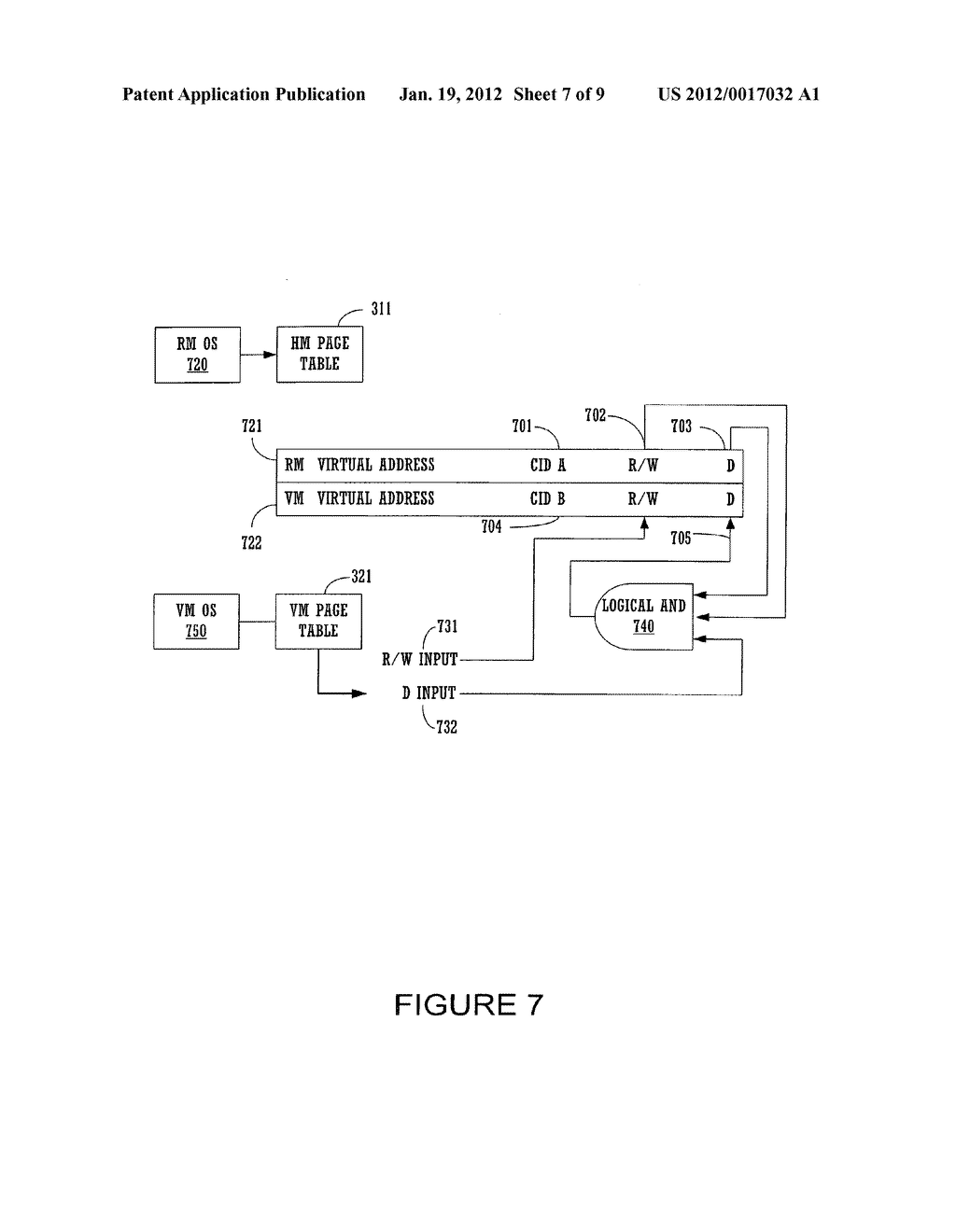 METHOD AND SYSTEM FOR PROVIDING HARDWARE SUPPORT FOR MEMORY PROTECTION AND     VIRTUAL MEMORY ADDRESS TRANSLATION FOR A VIRTUAL MACHINE - diagram, schematic, and image 08