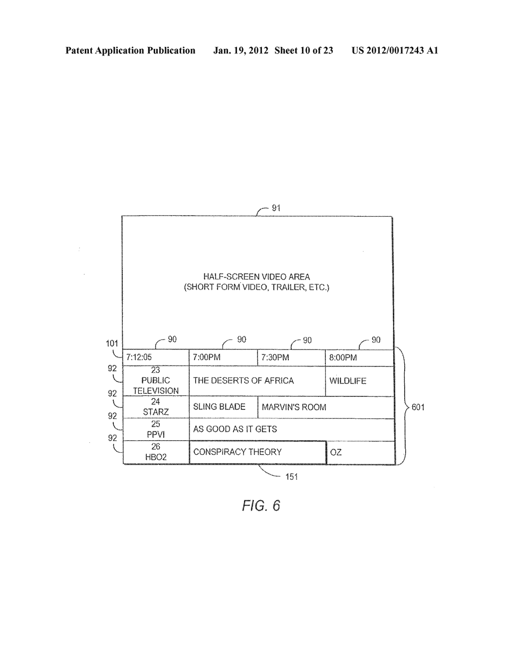 INTERACTIVE TELEVISION PROGRAM GUIDE WITH PASSIVE CONTENT - diagram, schematic, and image 11