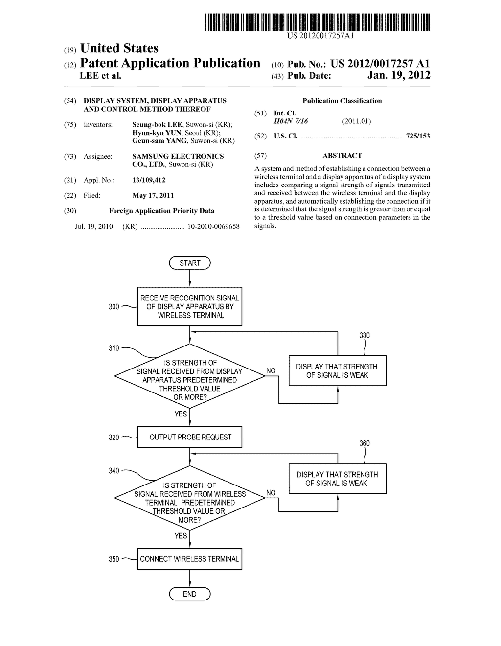 DISPLAY SYSTEM, DISPLAY APPARATUS AND CONTROL METHOD THEREOF - diagram, schematic, and image 01