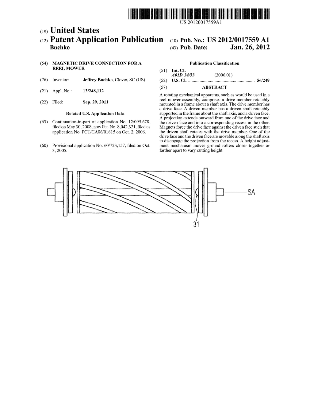 MAGNETIC DRIVE CONNECTION FOR A REEL MOWER - diagram, schematic, and image 01