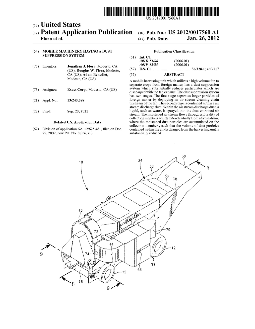 Mobile Machinery Having a Dust Suppression System - diagram, schematic, and image 01