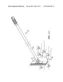 Multi-purpose garden tool diagram and image