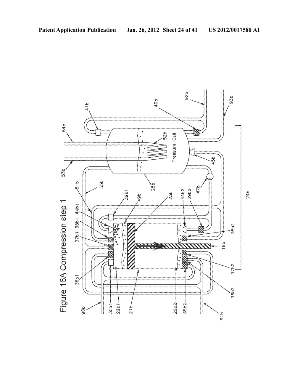 COMPRESSED AIR ENERGY STORAGE SYSTEM UTILIZING TWO-PHASE FLOW TO     FACILITATE HEAT EXCHANGE - diagram, schematic, and image 25