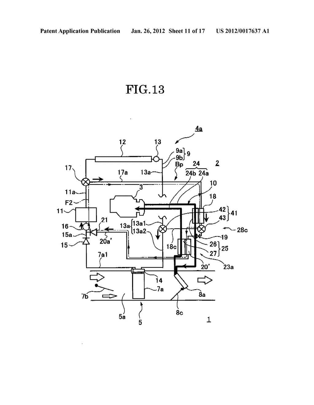 AIR CONDITIONING DEVICE FOR VEHICLE - diagram, schematic, and image 12