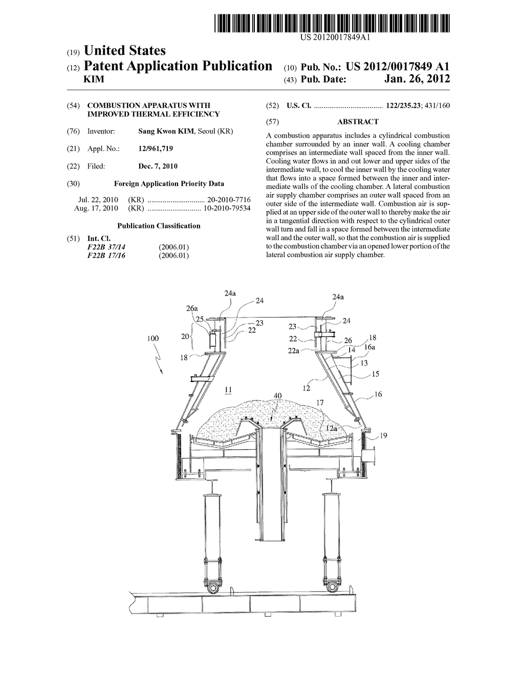 COMBUSTION APPARATUS WITH IMPROVED THERMAL EFFICIENCY - diagram, schematic, and image 01