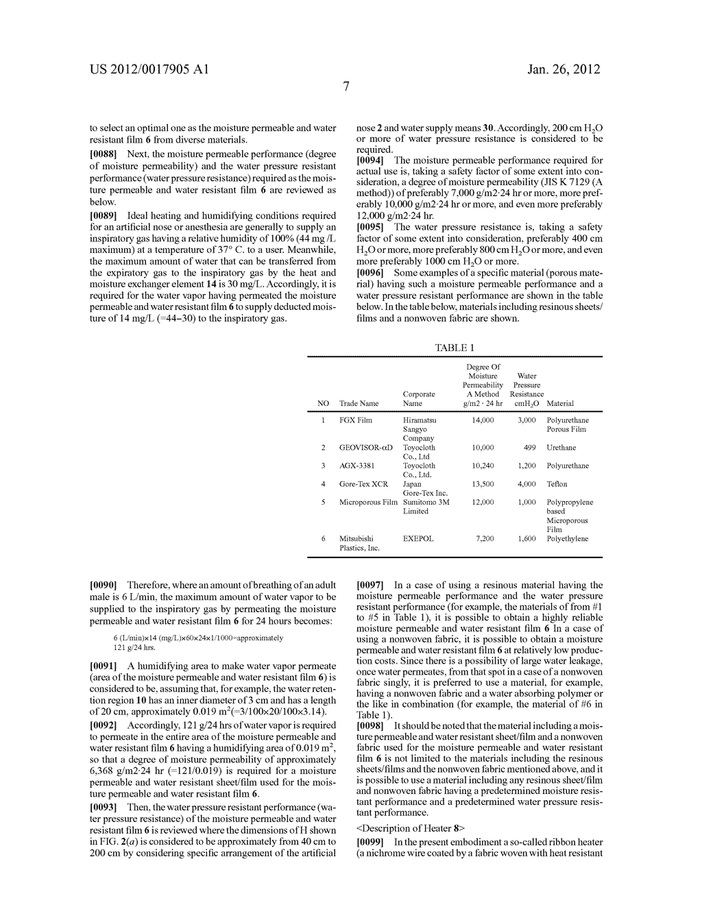 ARTIFICIAL NOSE AND BREATHING CIRCUIT PROVIDED WITH THE ARTIFICIAL NOSE - diagram, schematic, and image 16