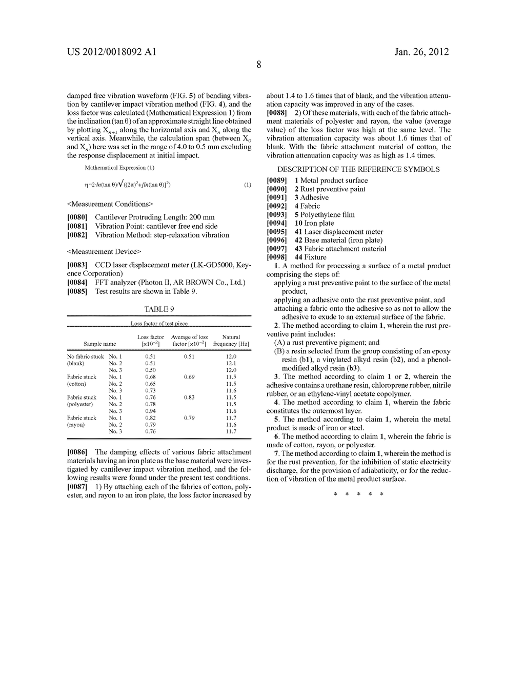 PROCESSING METHOD OF METAL PRODUCT SURFACE - diagram, schematic, and image 11