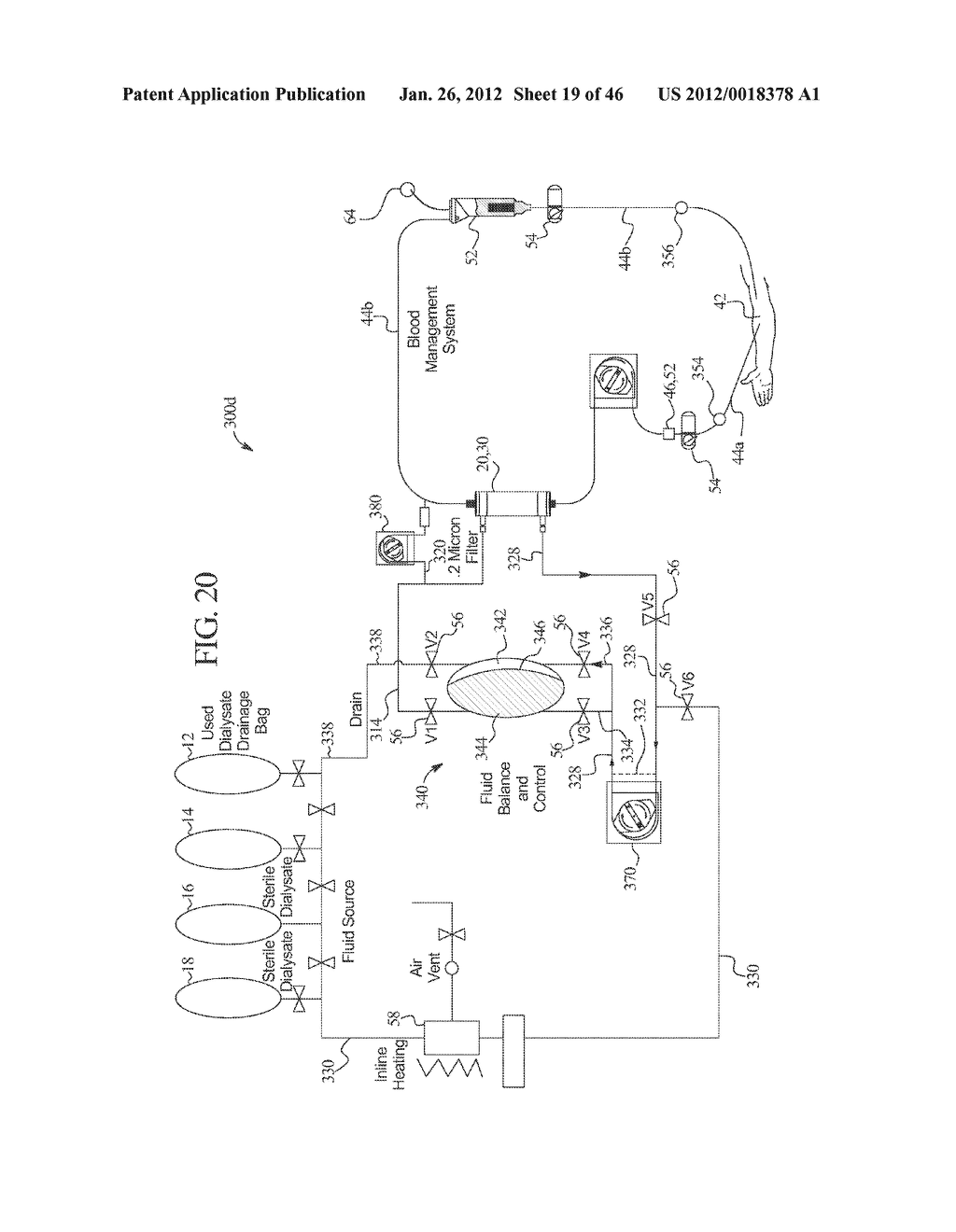 RENAL FAILURE THERAPY MACHINES AND METHODS INCLUDING CONDUCTIVE AND     CONVECTIVE CLEARANCE - diagram, schematic, and image 20