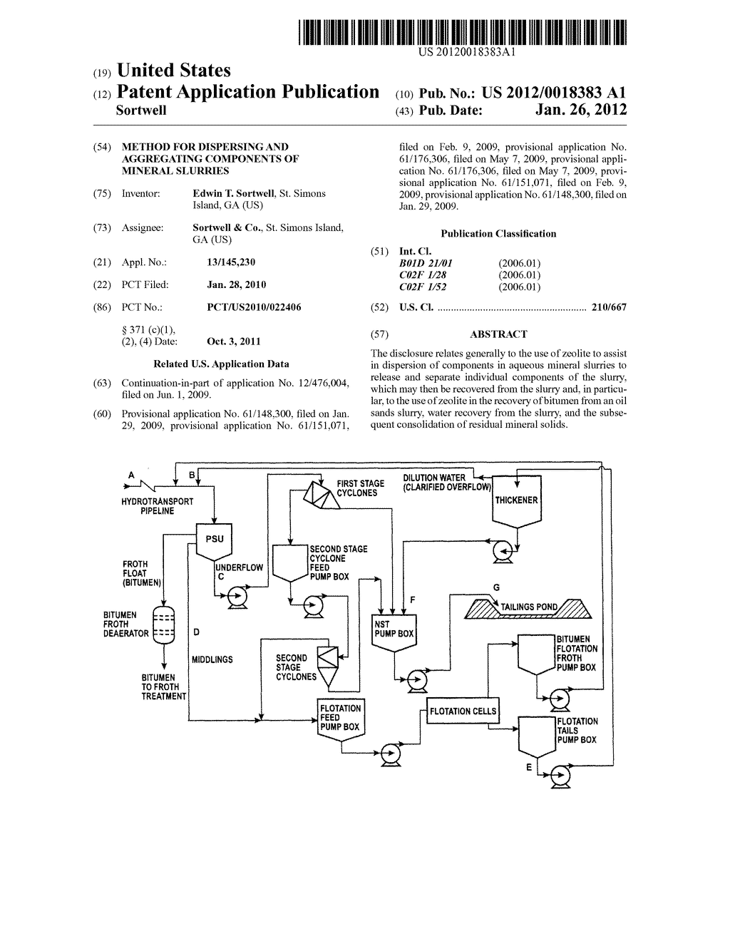 METHOD FOR DISPERSING AND AGGREGATING COMPONENTS OF MINERAL SLURRIES - diagram, schematic, and image 01