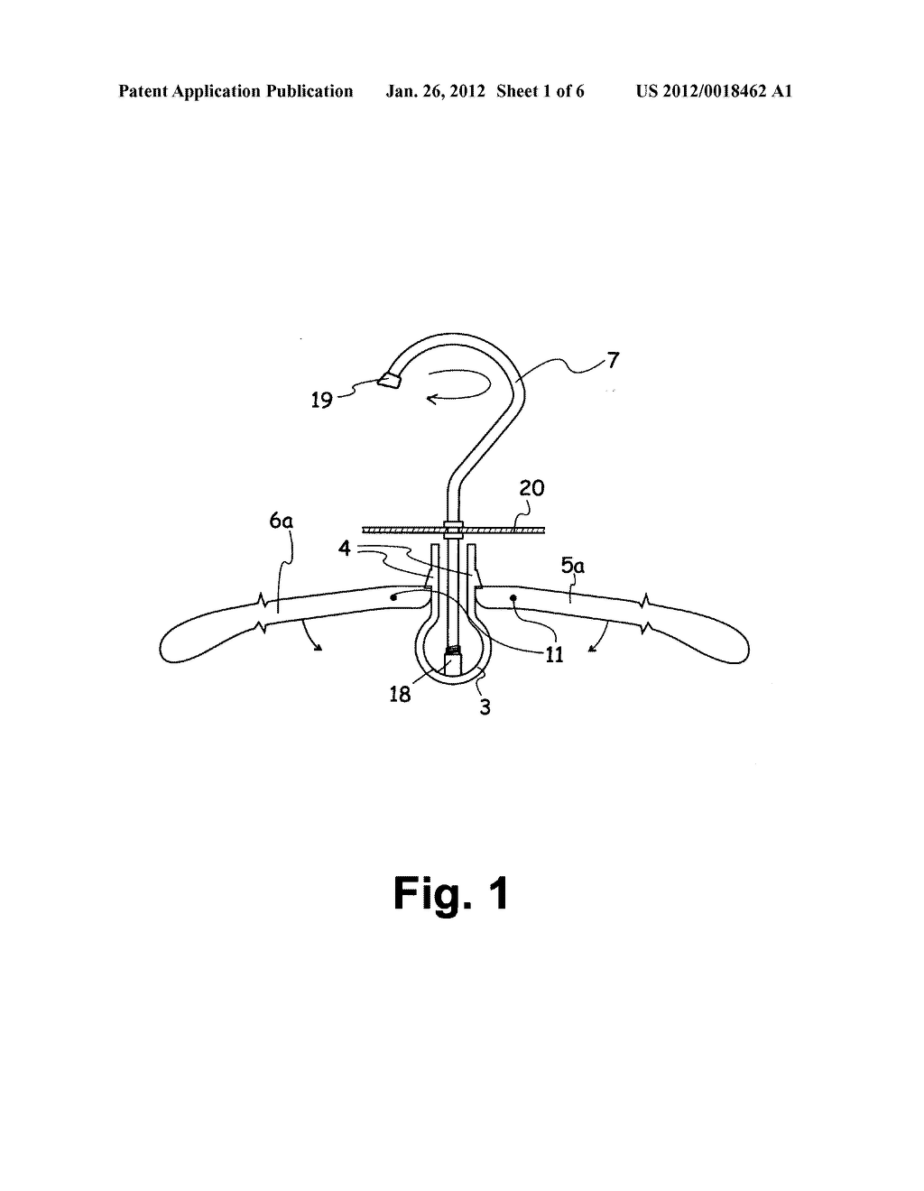 Adjustable garment/coat hanger - diagram, schematic, and image 02