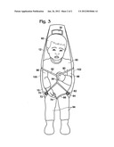 Carrying sling for a person diagram and image