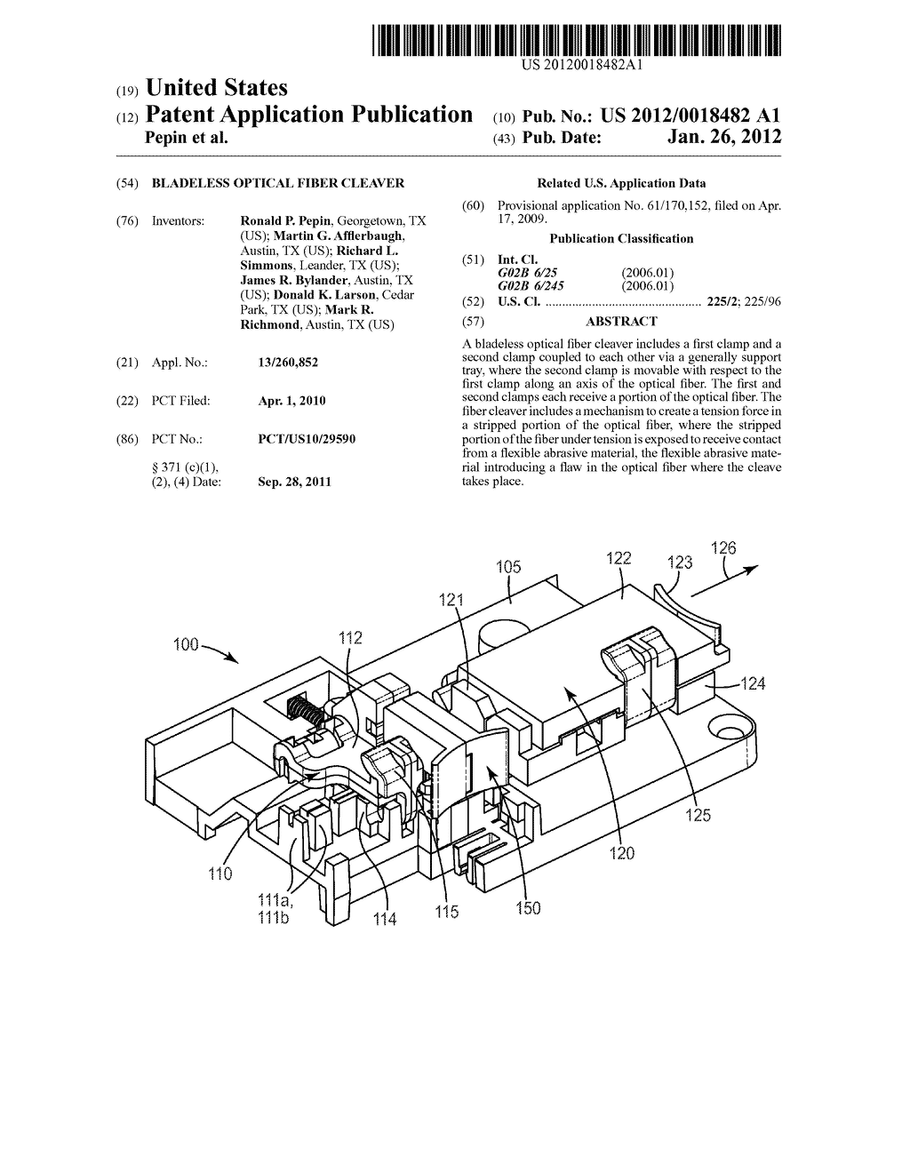 BLADELESS OPTICAL FIBER CLEAVER - diagram, schematic, and image 01