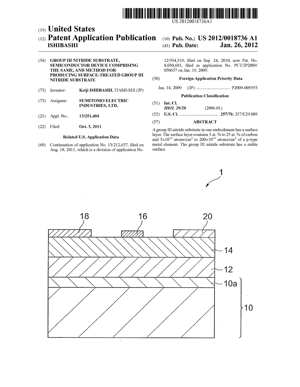 GROUP III NITRIDE SUBSTRATE, SEMICONDUCTOR DEVICE COMPRISING THE SAME, AND     METHOD FOR PRODUCING SURFACE-TREATED GROUP III NITRIDE SUBSTRATE - diagram, schematic, and image 01