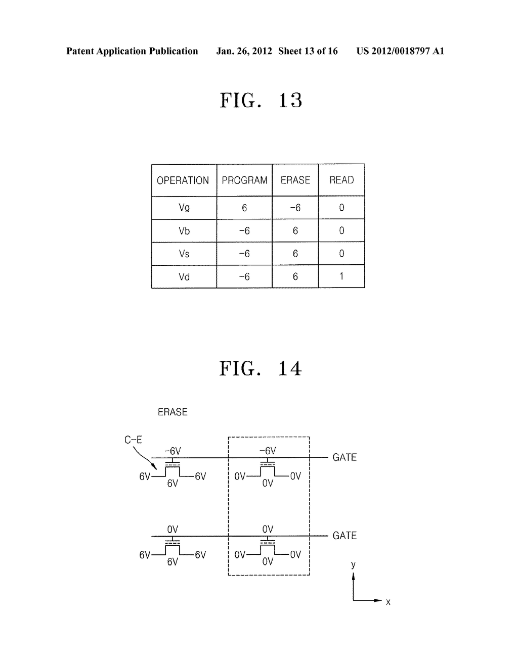 NONVOLATILE MEMORY DEVICE, AND METHODS OF MANUFACTURING AND DRIVING THE     SAME - diagram, schematic, and image 14