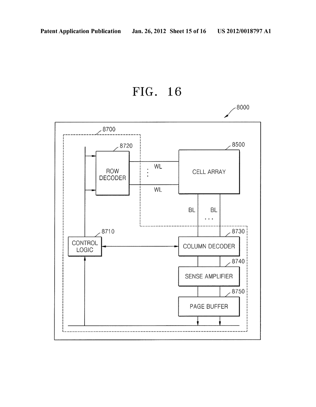 NONVOLATILE MEMORY DEVICE, AND METHODS OF MANUFACTURING AND DRIVING THE     SAME - diagram, schematic, and image 16