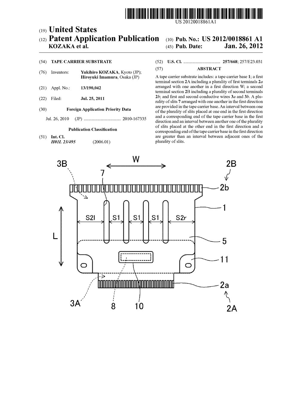 TAPE CARRIER SUBSTRATE - diagram, schematic, and image 01