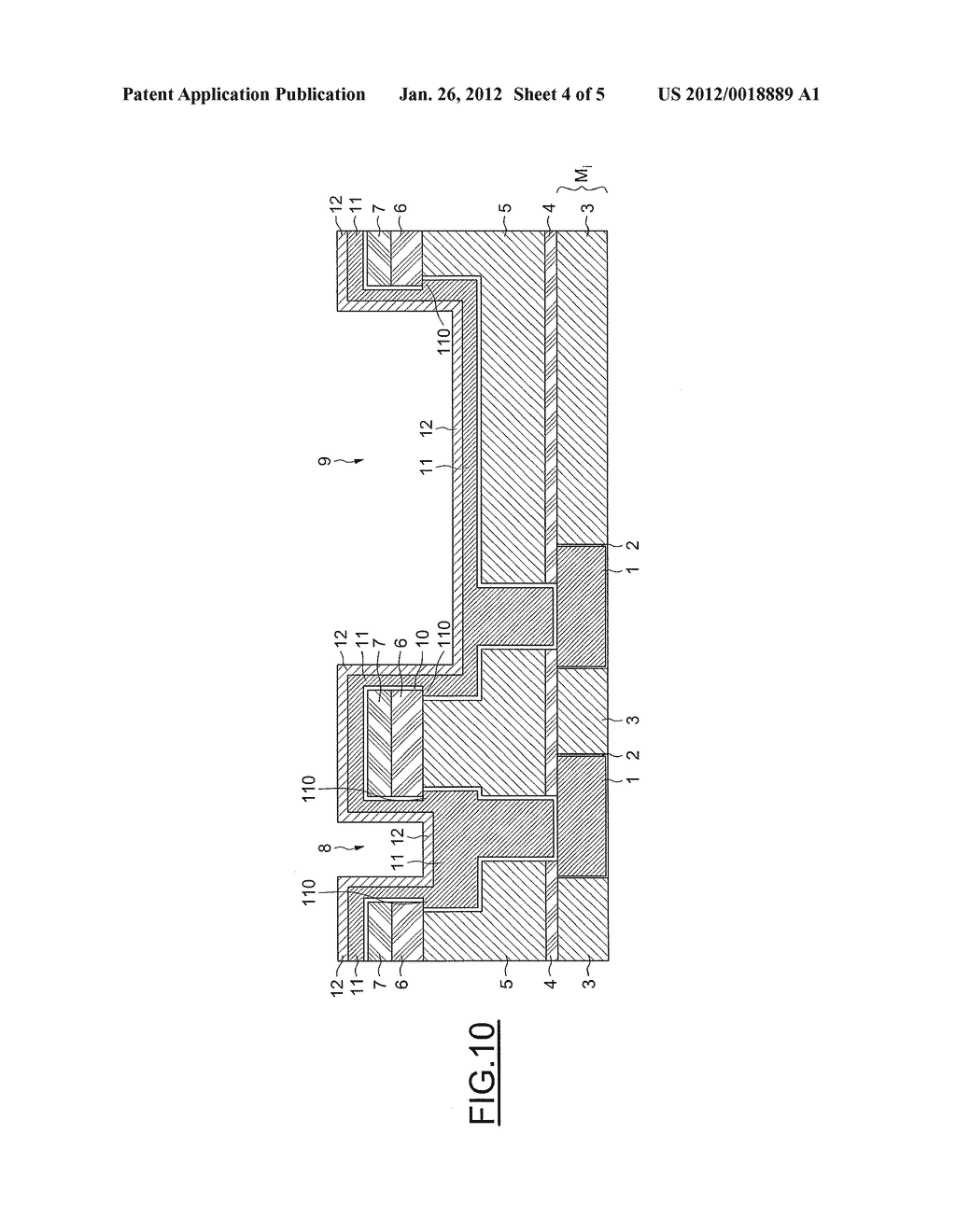 PROCESS FOR PRODUCING A METALLIZATION LEVEL AND A VIA LEVEL AND     CORRESPONDING INTEGRATED CIRCUIT - diagram, schematic, and image 05