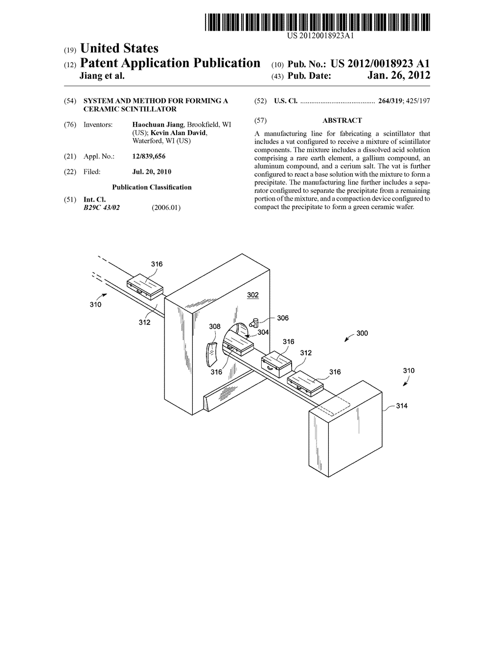 SYSTEM AND METHOD FOR FORMING A CERAMIC SCINTILLATOR - diagram, schematic, and image 01