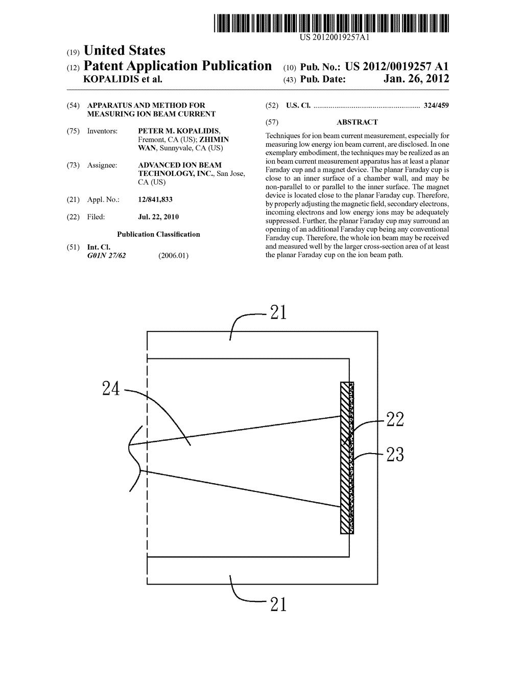APPARATUS AND METHOD FOR MEASURING ION BEAM CURRENT - diagram, schematic, and image 01