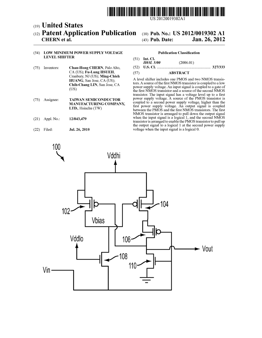 LOW MINIMUM POWER SUPPLY VOLTAGE LEVEL SHIFTER - diagram, schematic, and image 01