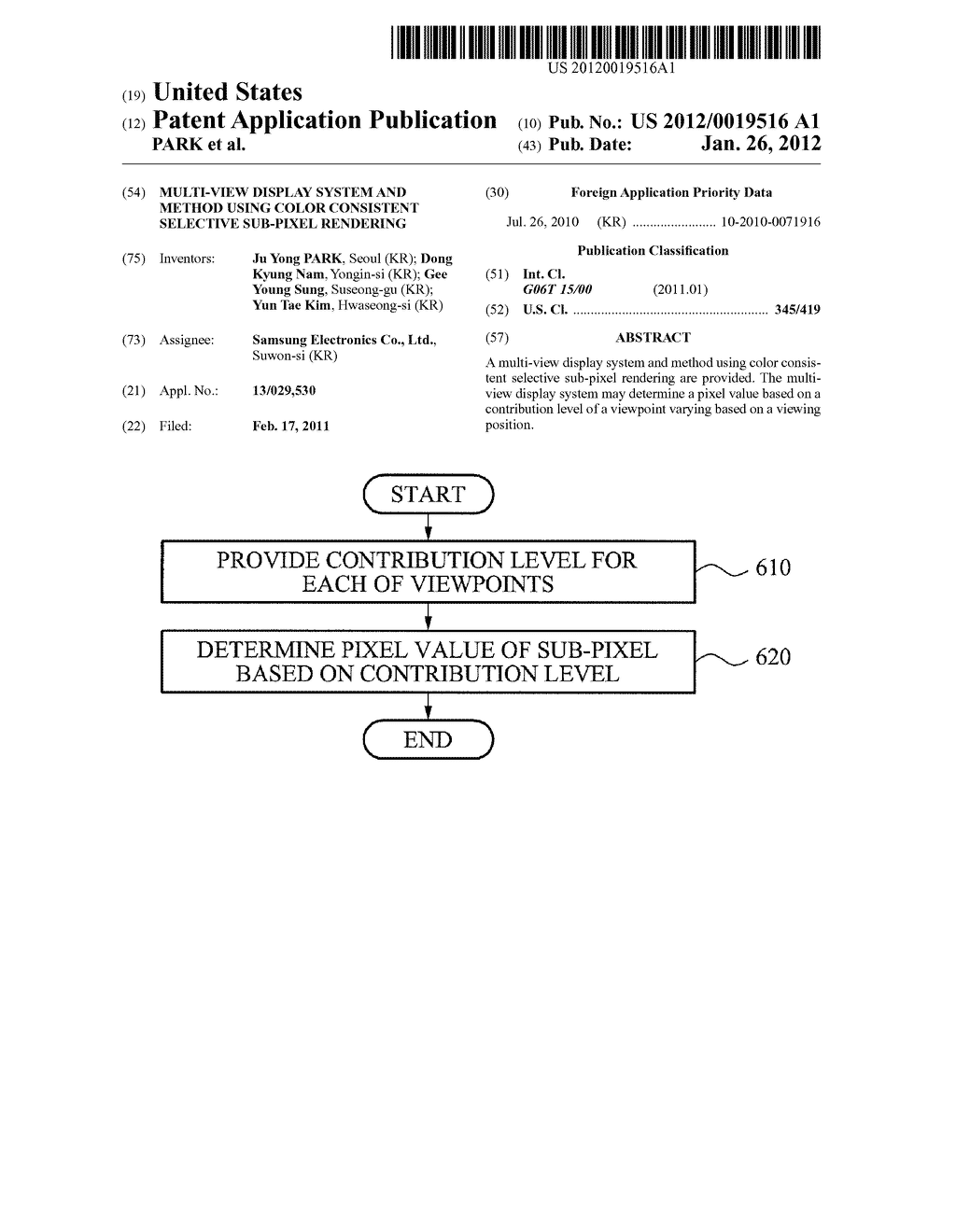 MULTI-VIEW DISPLAY SYSTEM AND METHOD USING COLOR CONSISTENT SELECTIVE     SUB-PIXEL RENDERING - diagram, schematic, and image 01