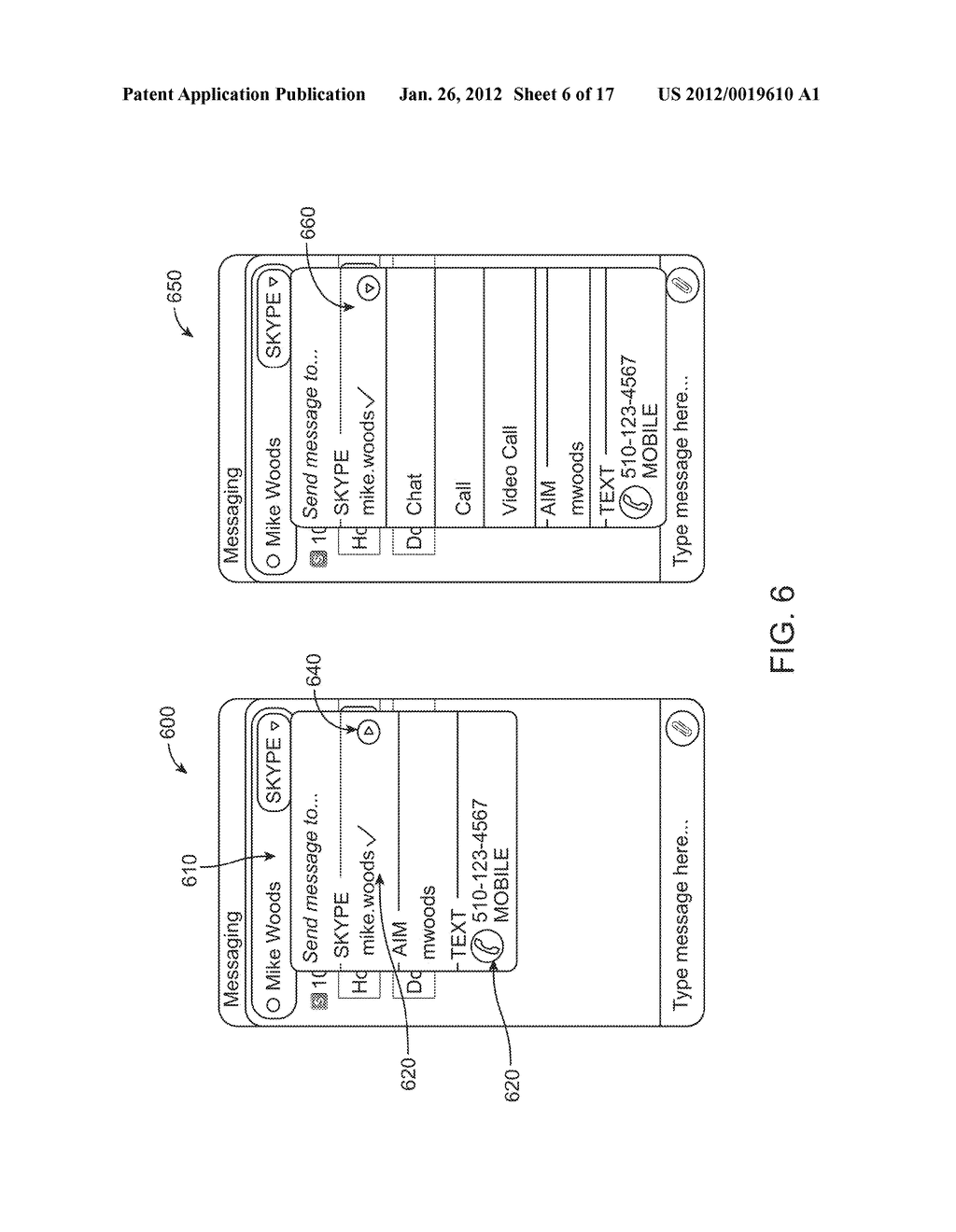 SYSTEM AND METHOD FOR PROVIDING INTEGRATED VIDEO COMMUNICATION     APPLICATIONS ON A MOBILE COMPUTING DEVICE - diagram, schematic, and image 07