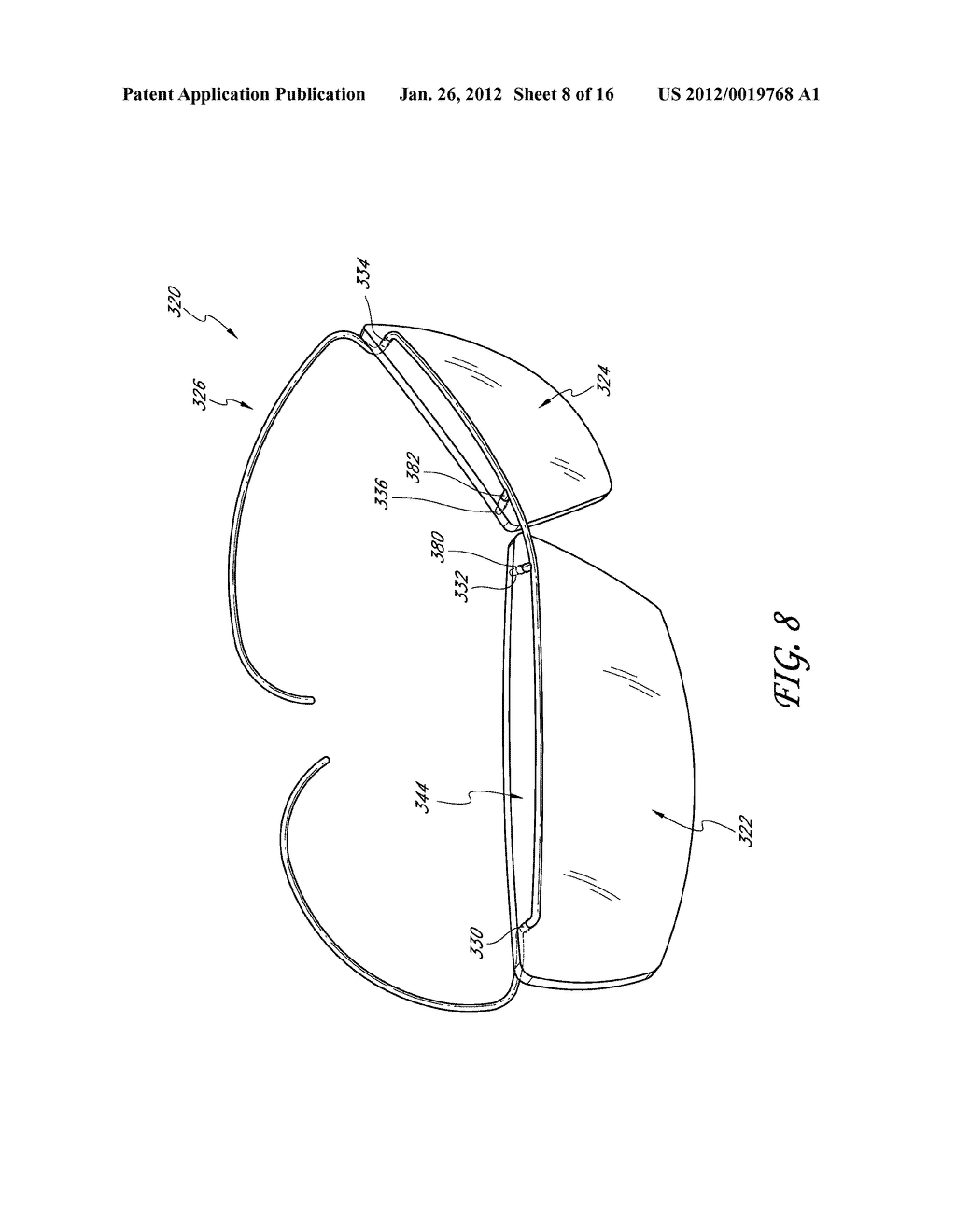 EYEWEAR WITH WIRE FRAME THREADED THROUGH LENSES - diagram, schematic, and image 09